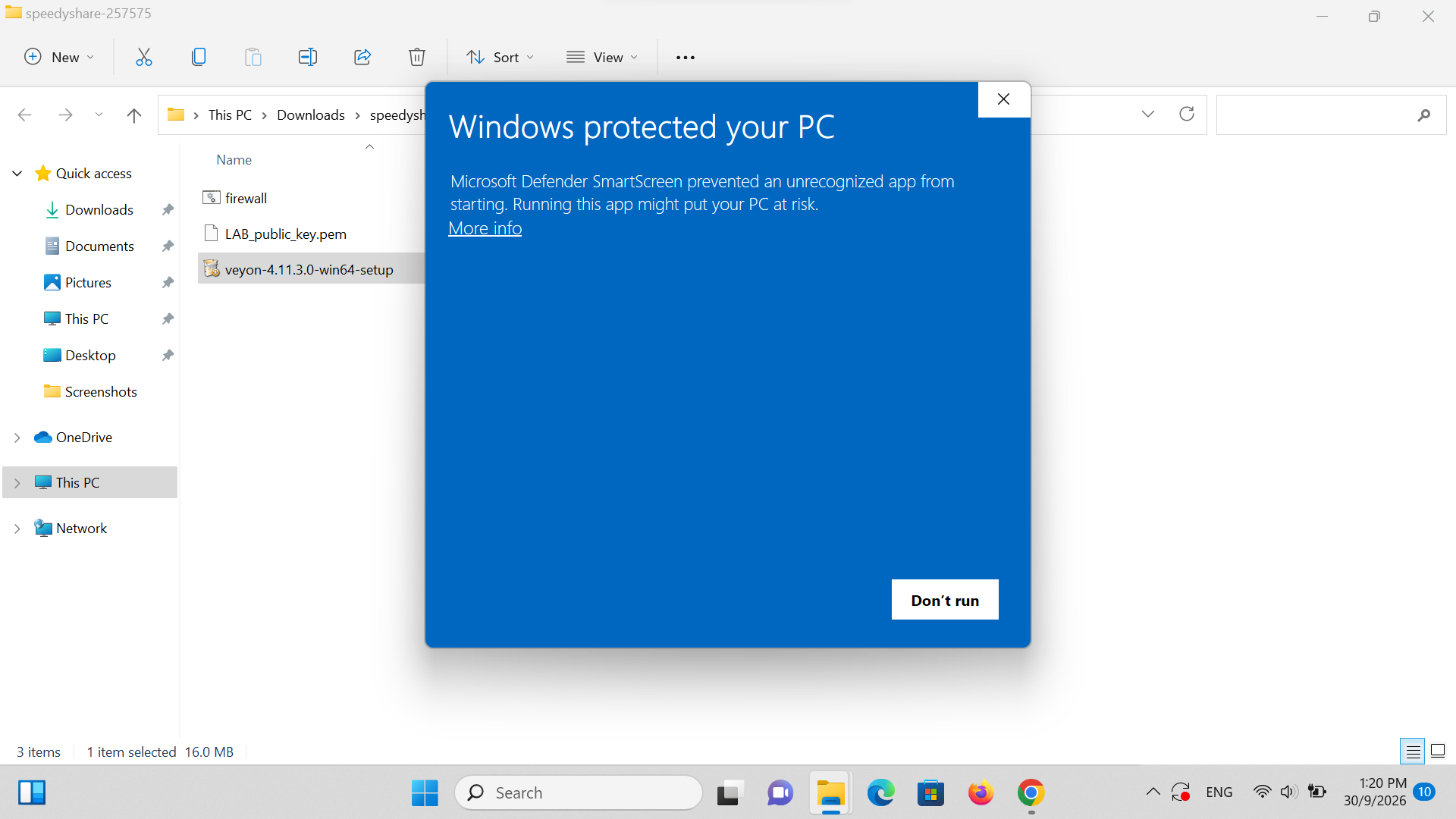 Langkah 13: Launch Installer & Bypass Windows SmartScreen